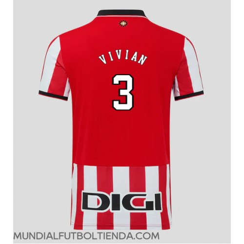 Camiseta Athletic Bilbao Dani Vivian #3 Primera Equipación Replica 2025-26 mangas cortas